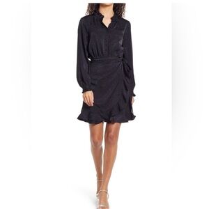 Lilly Pulitzer black wrap dress - animal print size 10